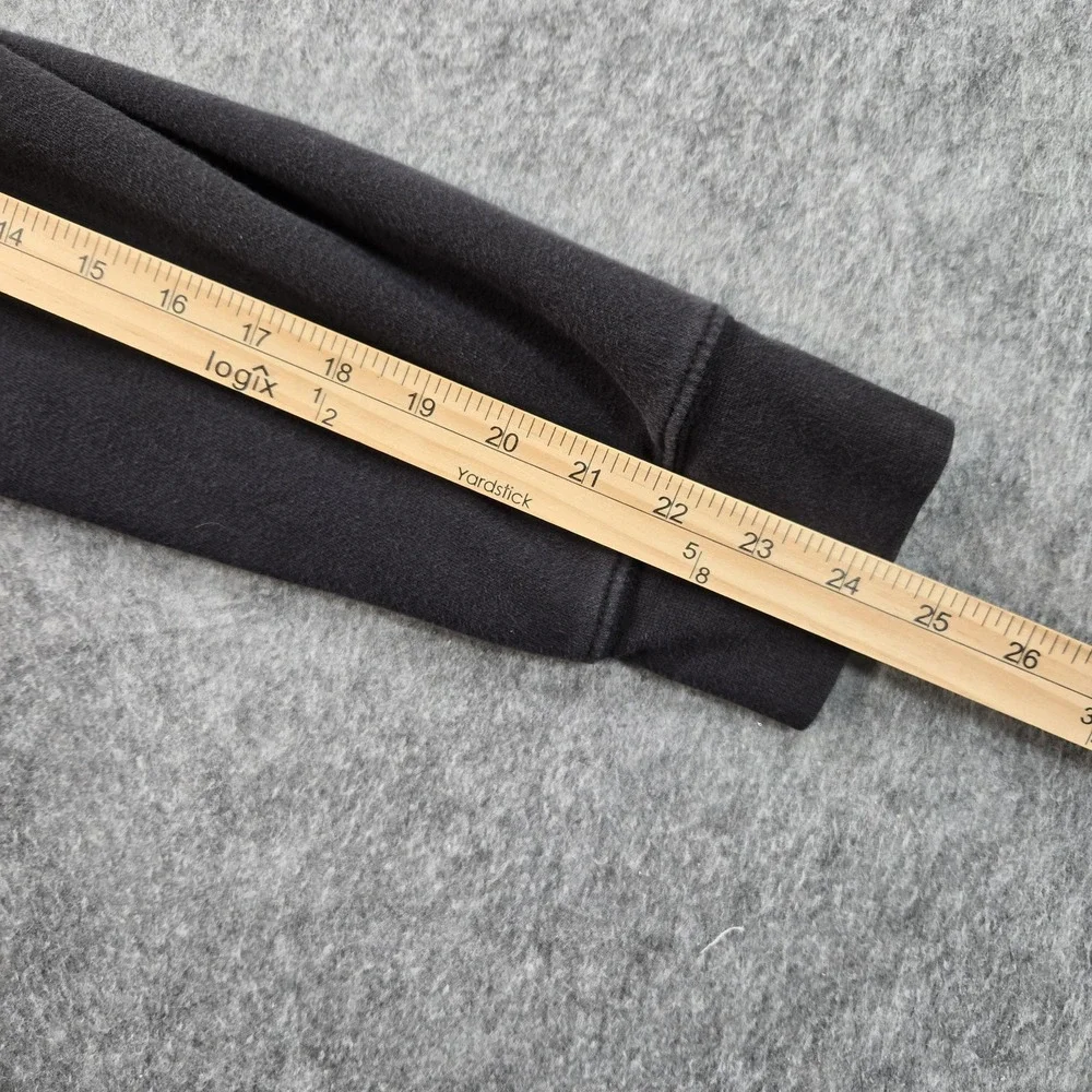 The North Face Hoodie Mens Large Black Logo Pullover Fleece Kangaroo‎ Pocket